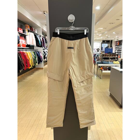 Fear of God FOG Essentials Storm Cargo Pants Oak Tan / Black Desert Taupe Smoke - Picture 1 of 7